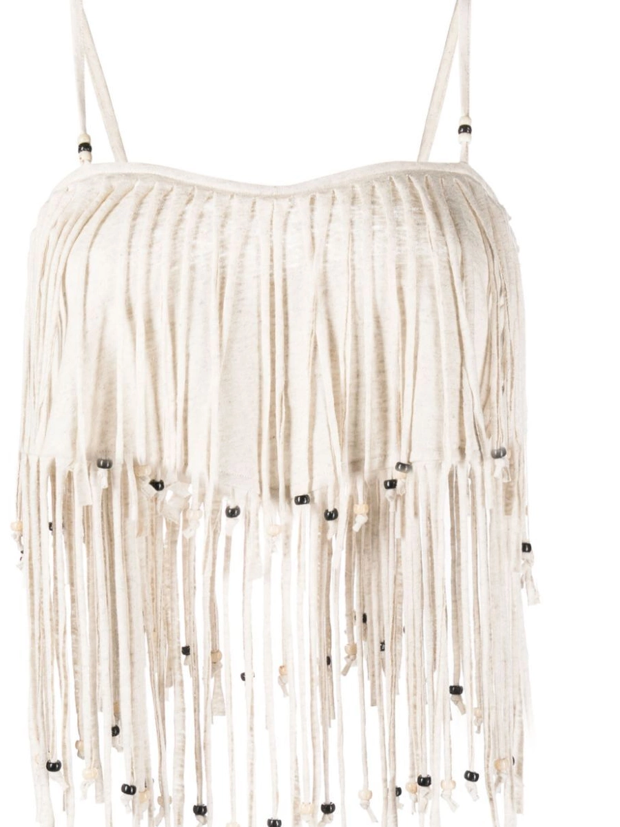 Affordable Monsoon Women bead-detail Alanui fringed top crop 0414